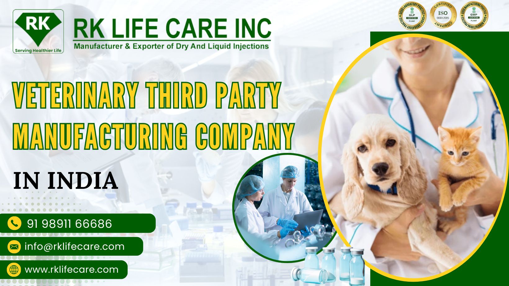 Veterinary Third Party Manufacturing Company in India | RK Life Care Inc